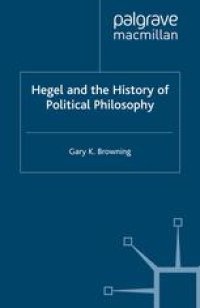 cover of the book Hegel and the History of Political Philosophy