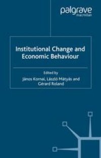 cover of the book Institutional Change and Economic Behaviour