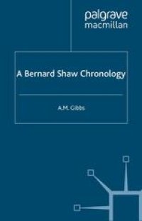 cover of the book A Bernard Shaw Chronology