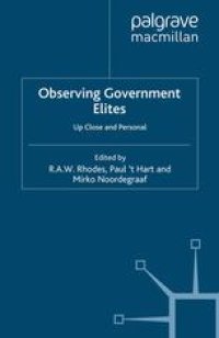 cover of the book Observing Government Elites: Up Close and Personal