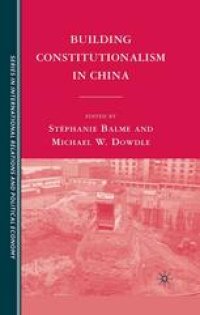 cover of the book Building Constitutionalism in China