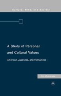 cover of the book A Study of Personal and Cultural Values: American, Japanese, and Vietnamese