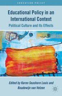 cover of the book Educational Policy in an International Context: Political Culture and Its Effects