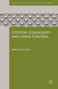 cover of the book Citizens, Community and Crime Control