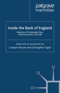 cover of the book Inside the Bank of England: Memoirs of Christopher Dow, Chief Economist 1973–84