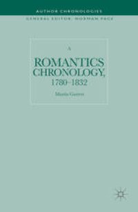 cover of the book A Romantics Chronology, 1780–1832