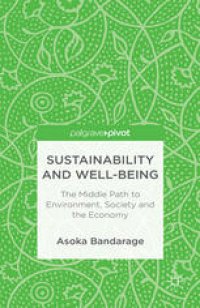 cover of the book Sustainability and Well-Being: The Middle Path to Environment, Society, and the Economy