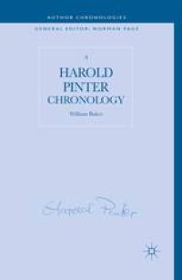 cover of the book A Harold Pinter Chronology