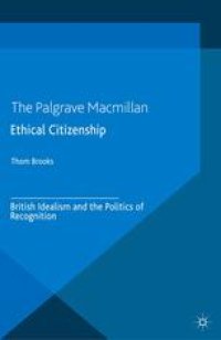 cover of the book Ethical Citizenship: British Idealism and the Politics of Recognition