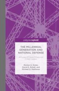 cover of the book The Millennial Generation and National Defense: Attitudes of Future Military and Civilian Leaders