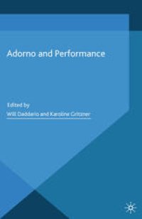 cover of the book Adorno and Performance