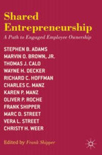 cover of the book Shared Entrepreneurship: A Path to Engaged Employee Ownership