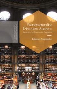 cover of the book Poststructuralist Discourse Analysis: Subjectivity in Enunciative Pragmatics