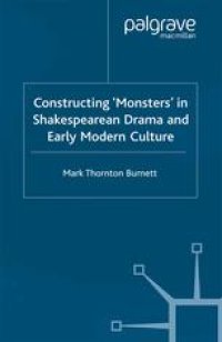 cover of the book Constructing ‘Monsters’ in Shakespearean Drama and Early Modern Culture