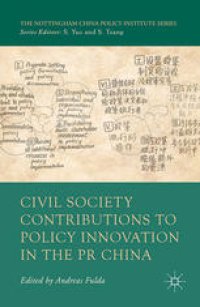 cover of the book Civil Society Contributions to Policy Innovation in the PR China: Environment, Social Development and International Cooperation