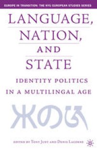 cover of the book Language, Nation and State: Identity Politics in a Multilingual Age