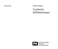 cover of the book La miseria del historicismo