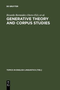 cover of the book Generative Theory and Corpus Studies: A Dialogue from 10 ICEHL