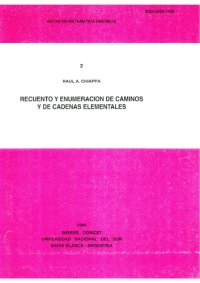 cover of the book Recuento y enumeración de caminos y de cadenas elementales.