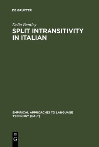 cover of the book Split Intransitivity in Italian