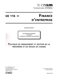 cover of the book UE 116 Finance d’entreprise 116 Série 4