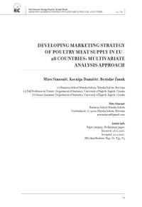 cover of the book DEVELOPING MARKETING STRATEGY OF POULTRY MEAT SUPPLY IN EU- 28 COUNTRIES: MULTIVARIATE ANALYSIS APPROACH