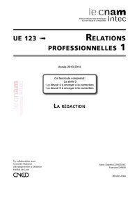 cover of the book UE 123 Relations professionnelles Série 3