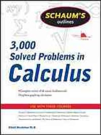 cover of the book Schaum's outline of 3000 solved problems in calculus