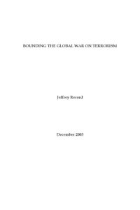 cover of the book Bounding the global war on terrorism