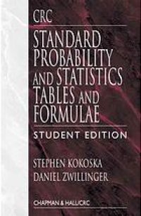 cover of the book CRC standard probability and statistics tables and formulae