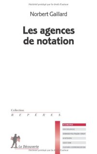 cover of the book Les agences de notation