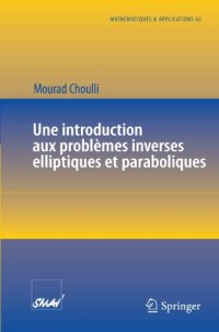 cover of the book Une introduction aux problèmes inverses elliptiques et paraboliques