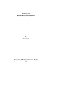 cover of the book Lectures On Quadratic Jordan Algebras