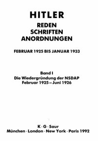 cover of the book Hitler - Reden Schriften Anordnungen 1925-1933 (12 Bände)