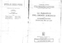 cover of the book La plenitud del orden jurídico y la interpretación judicial de la ley