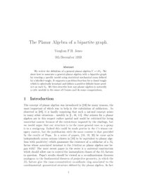 cover of the book The Planar Algebra of a bipartite graph