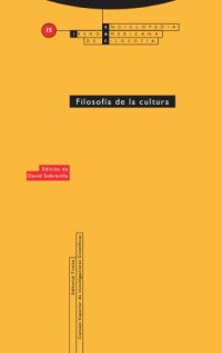 cover of the book Filosofía de la cultura