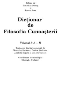 cover of the book Dictionar de filosofia cunoasterii