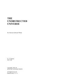 cover of the book The unobstructed universe