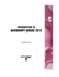 cover of the book Introduction to Microsoft Access 2010 v2.0.1