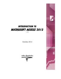 cover of the book Introduction to Microsoft Access 2013 v3.0