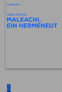 cover of the book Maleachi, ein Hermeneut