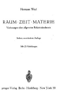 cover of the book Raum, Zeit, Materie