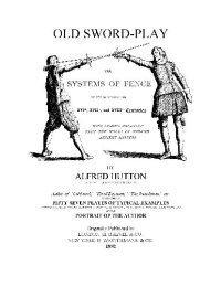 cover of the book Old Sword Play. The systems of fence, 16-18th century