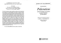 cover of the book Polycraticus (abridged)