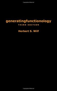 cover of the book generatingfunctionology