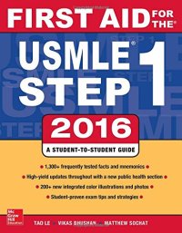 cover of the book First Aid for the Usmle Step 1, 2016