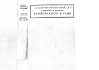 cover of the book Trasformazioni lineari