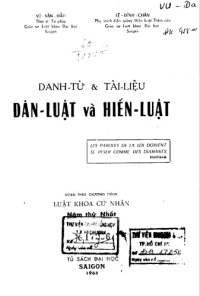 cover of the book Danh tu va Tai lieu - Dan luat va Hien luat