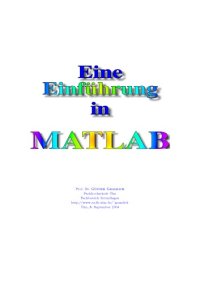 cover of the book Eine Einfuehrung in Matlab